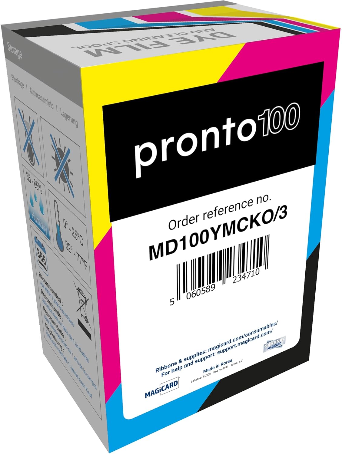 Magicard Pronto100 MD100YMCKO Ribbon with Card Imaging Software