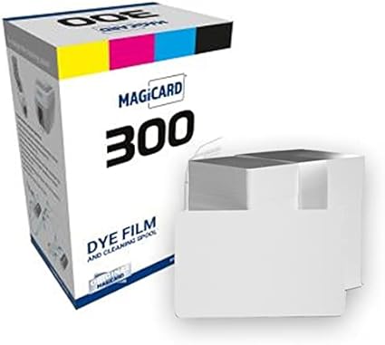 Card Imaging Magicard MC300YMCKO Color Ribbon, for Model 300 Printer - 300 Prints with 100 Quantity Brand CR80 30 Mil PVC Cards