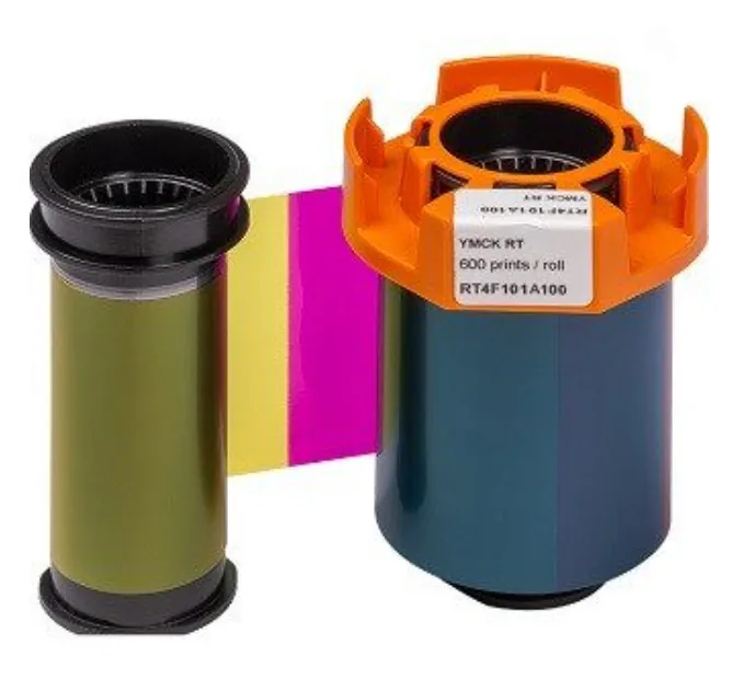 Evolis RT4F101A100 YMCK Color Ribbon for Agilia Retransfer Card Printer - 600 Images