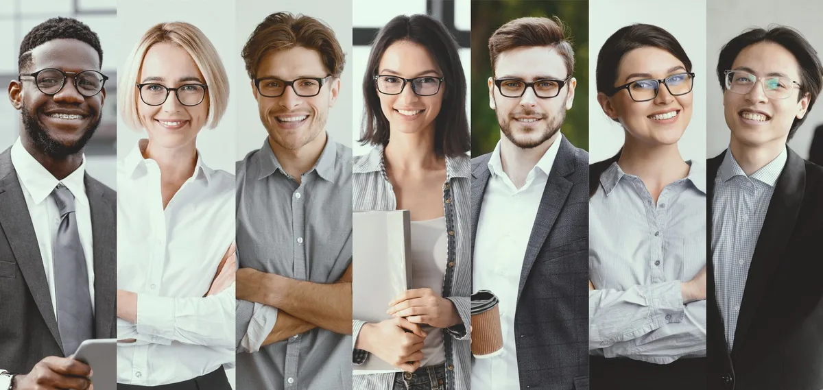 Team of business professionals in an office